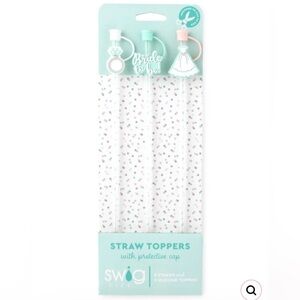 Swig Life Bridal Celebration Straw Toppers with Caps - White, Mint, Pink
0️⃣5️⃣